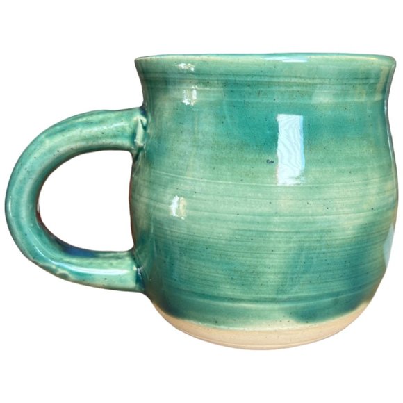 Handcrafted Other - Charming HANDMADE Pottery Art Mug Glossy Raw Signed 3.25" tall x 3" across Charm